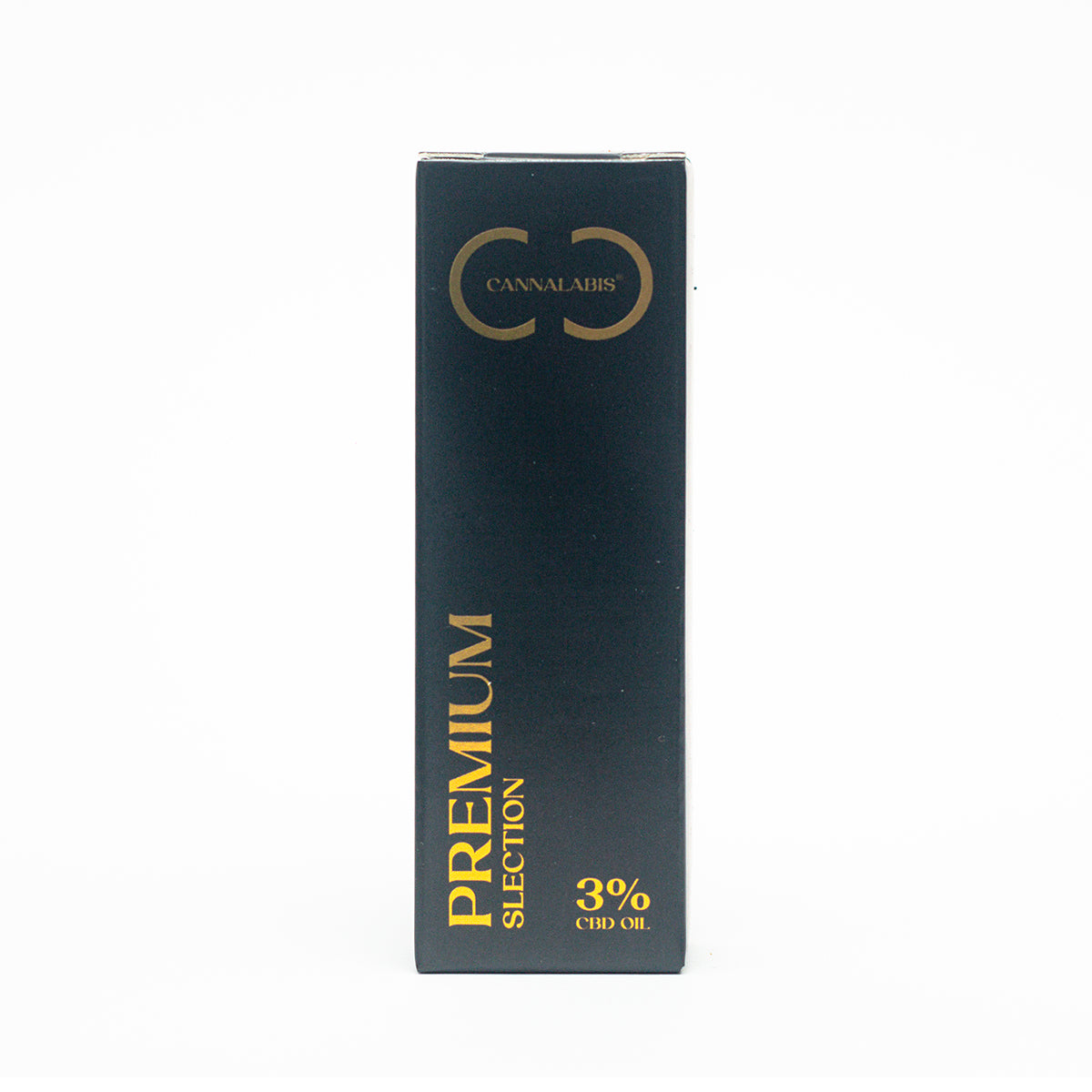 Frasco de óleo de CBD 3% artesanal com conta-gotas, aparência transparente e âmbar, rótulo detalhado