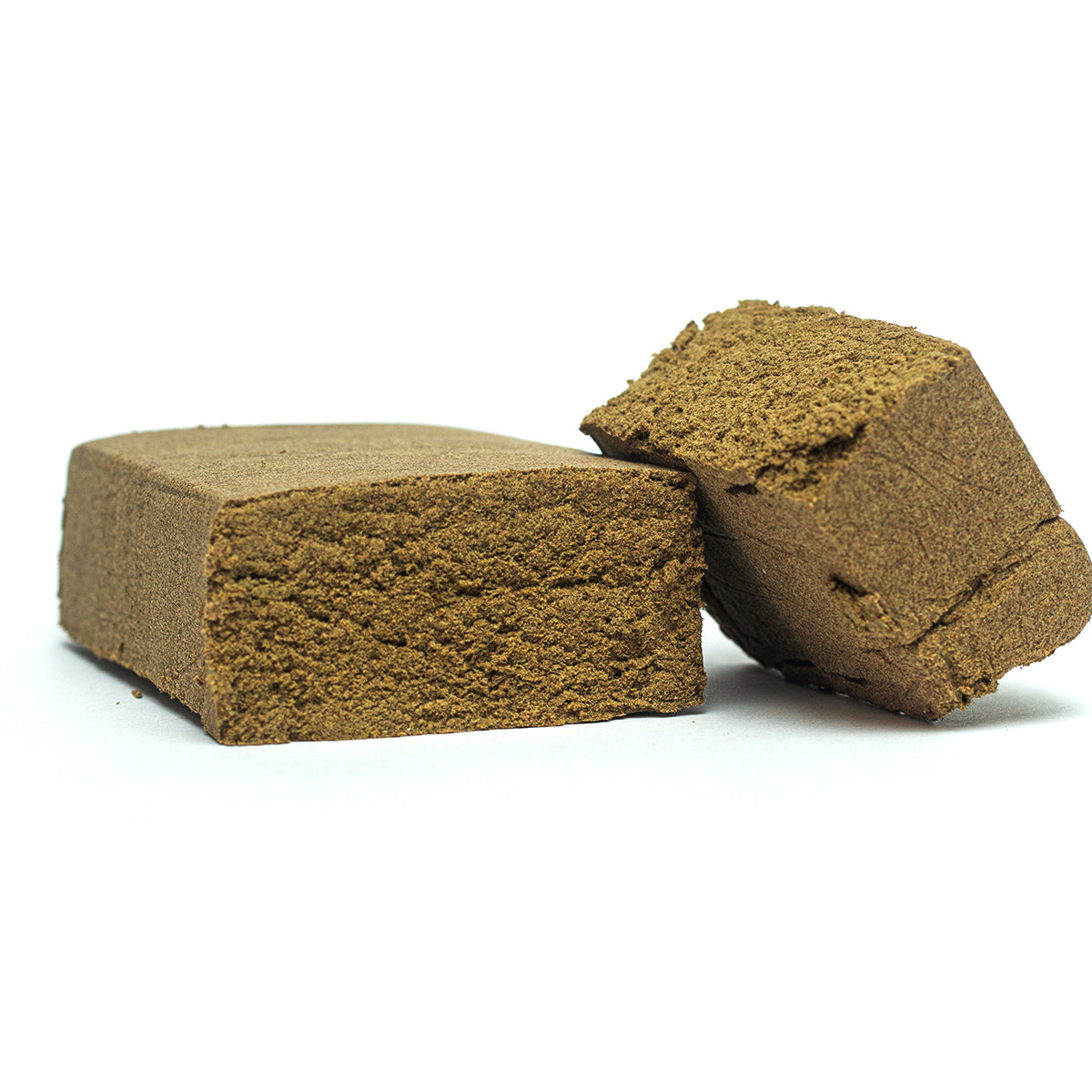 Resina de CBD Gold Press com textura firme e consistente, cor âmbar e aparência homogénea