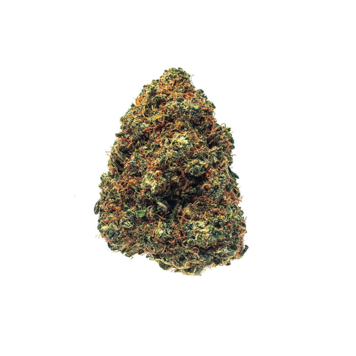 Flores de CBD Sour Diesel com buds densos e resinados, tricomas brilhantes e cores verde-claro com pistilos alaranjados