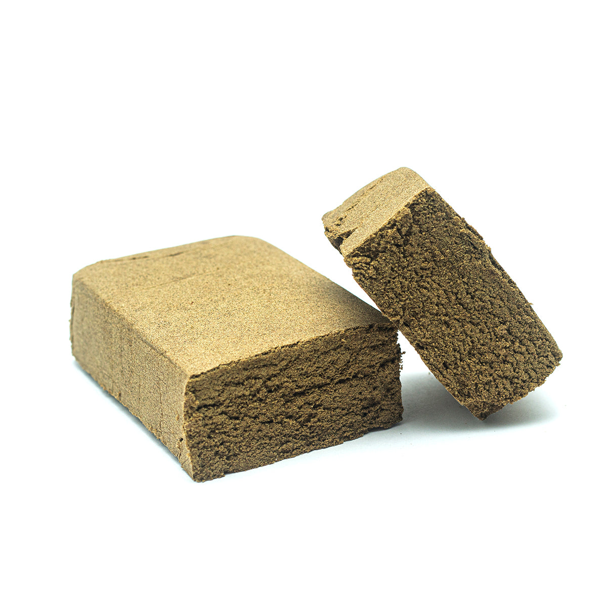 Resina de CBD Gold Press com textura firme e consistente, cor âmbar e aparência homogénea